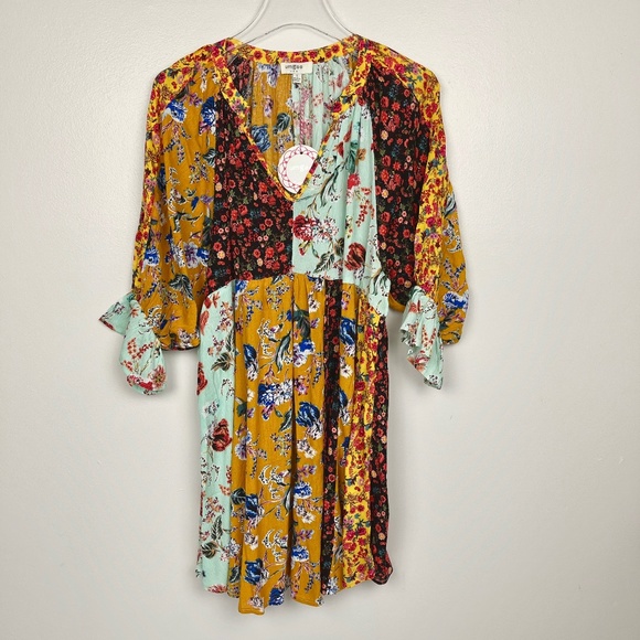 UMGEE Sunshine Mixed Floral Print Babydoll Dress - Picture 7 of 12